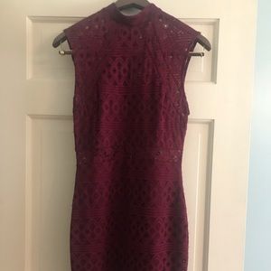 Worn Once! Gorgeous Burgundy Lace Cocktail dress!